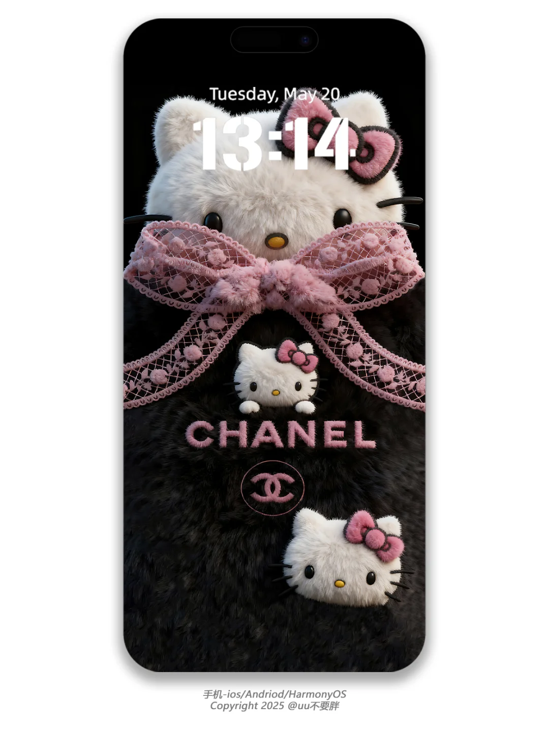 Y131 高级感壁纸|Hello Kitty x Chanel
