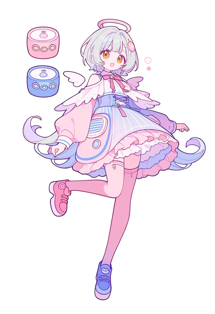 ai角色设计[211]粉彩天使