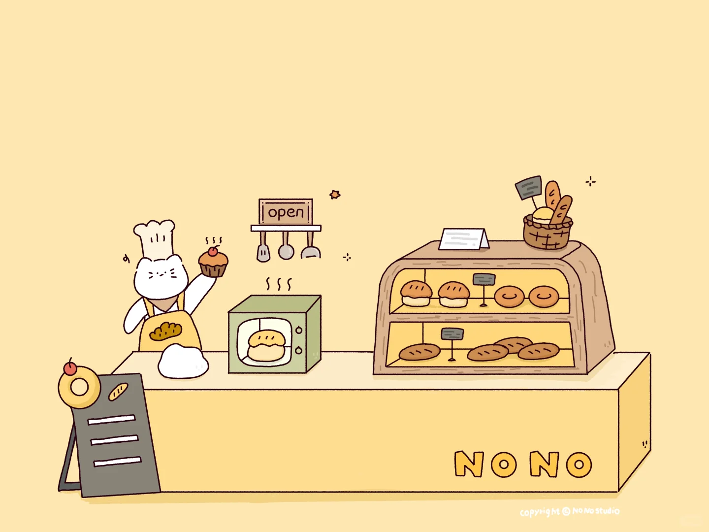 iPad壁纸｜“香软小面包出炉啦”🥐