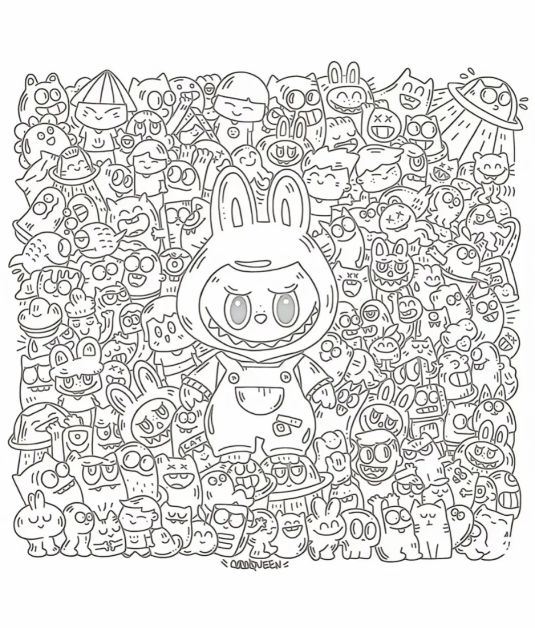 🔥🔥🔥上班摸鱼线条画