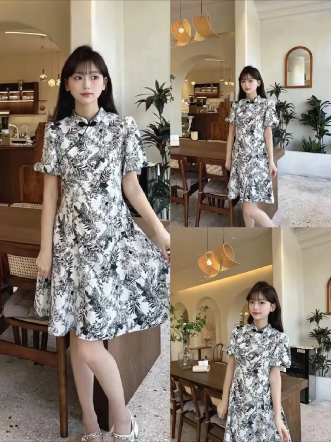 谁穿谁显嫩！这件旗袍裙我能穿到秋天！
