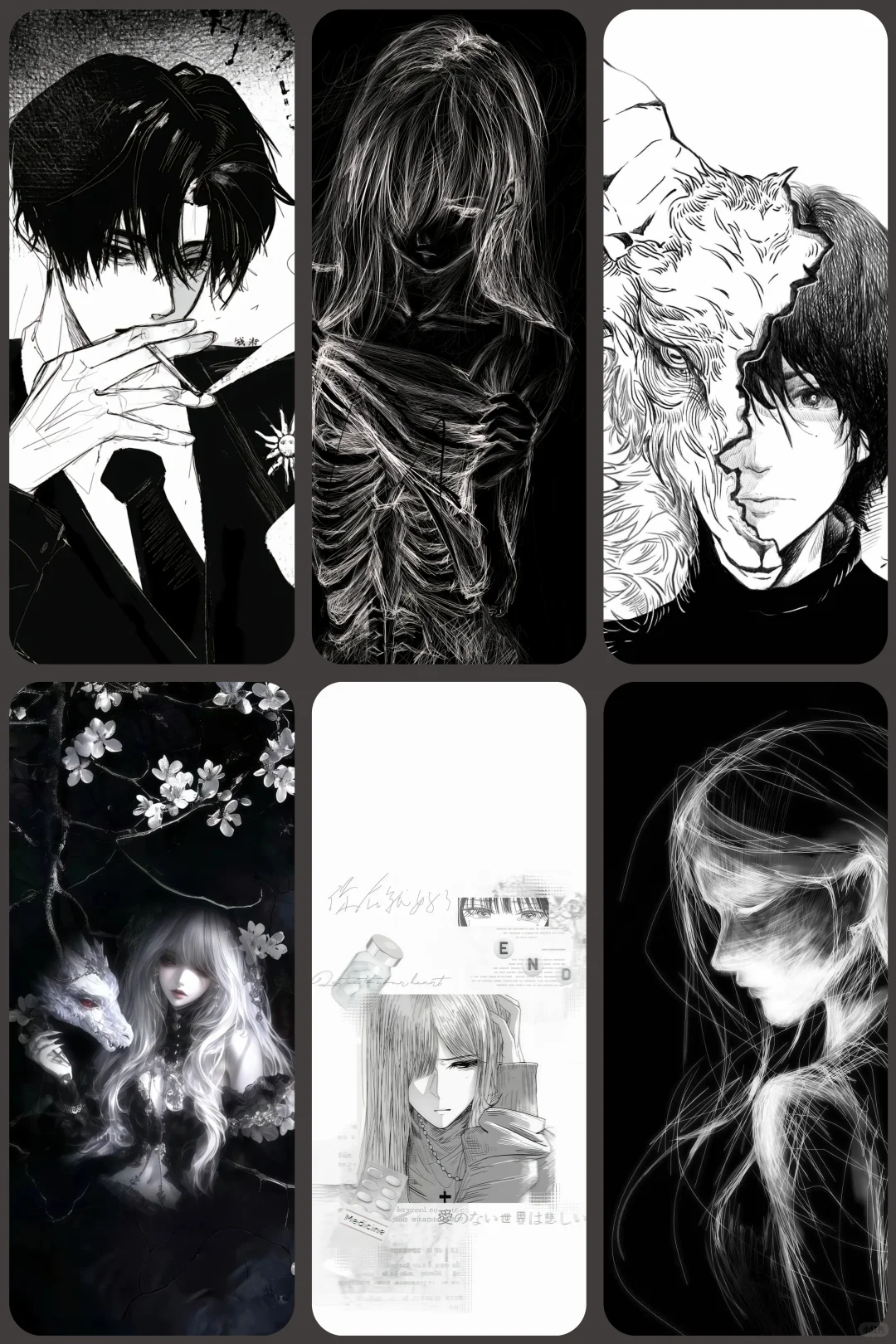 黑白动漫壁纸分享