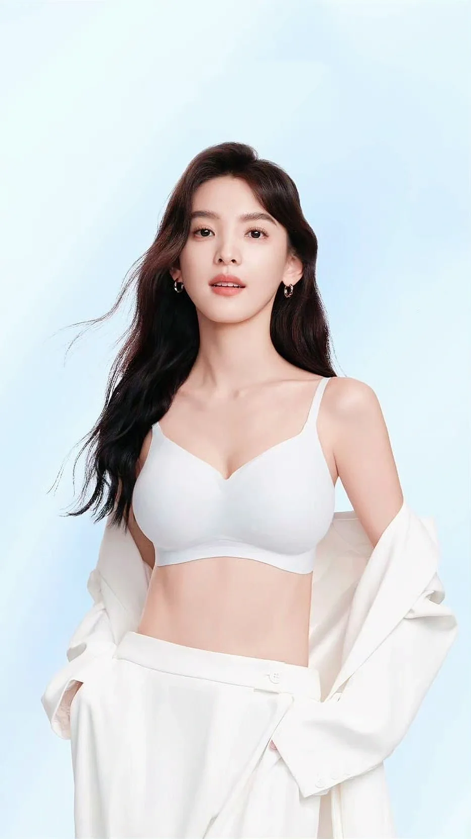 章若楠内衣写真，甜美可人，好身材！