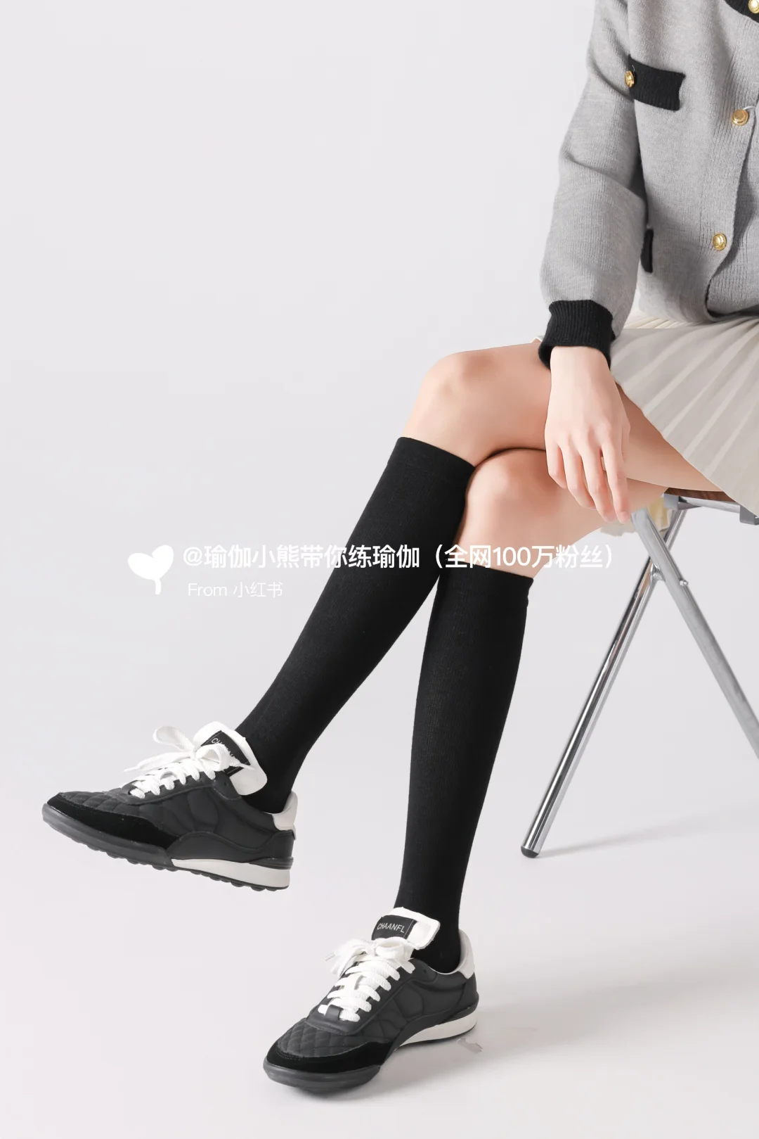 这中筒袜！把腿型修饰得巨好看