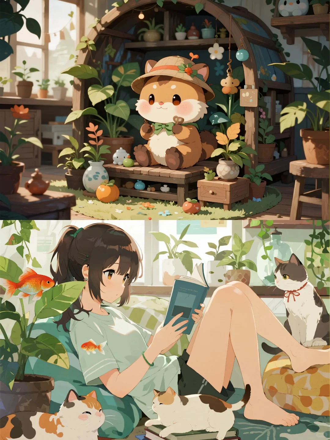 平板壁纸｜动漫幻想的温馨世界（内含福利）