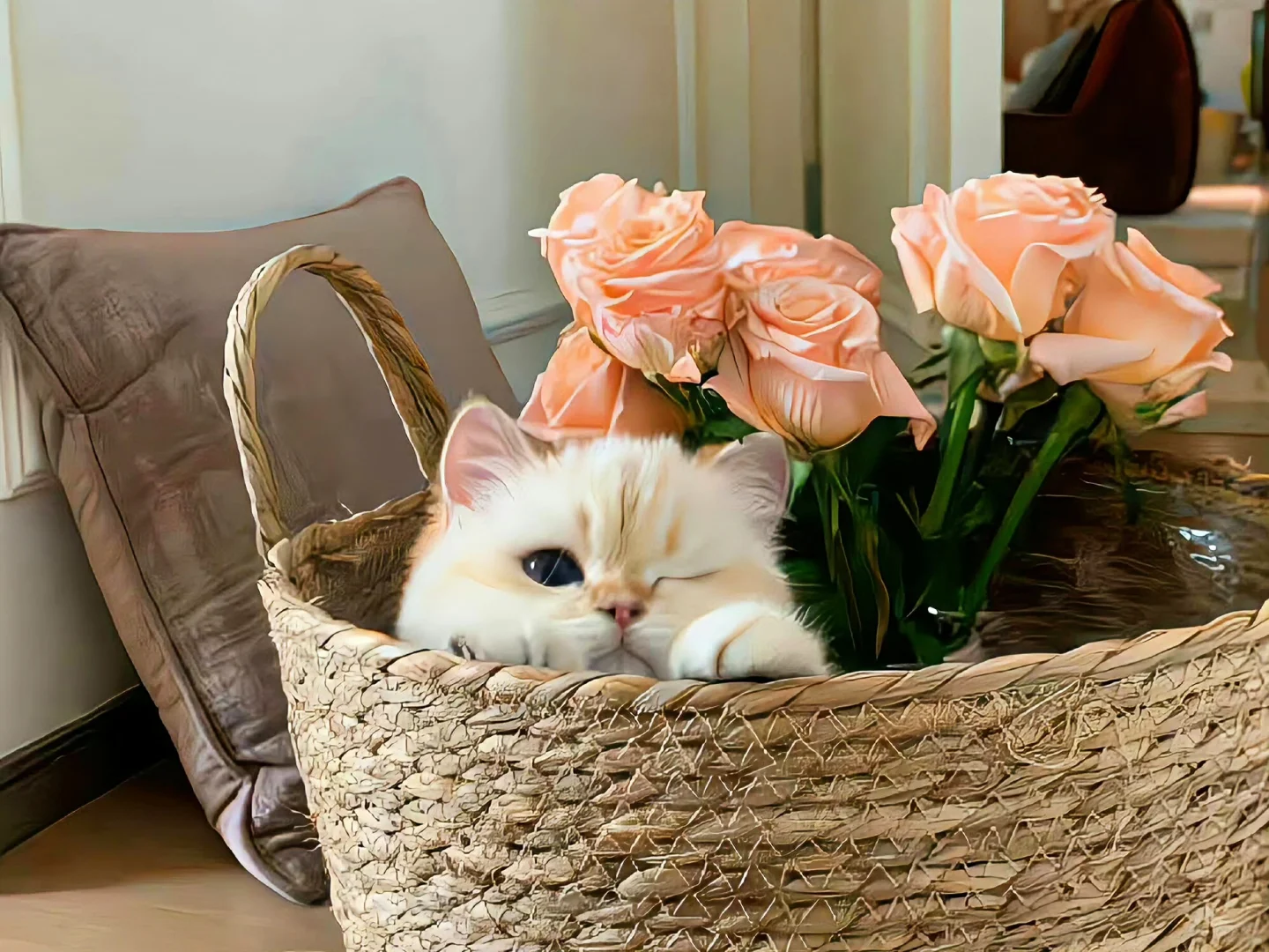 iPad·电脑壁纸｜🫧可爱猫咪缝缝补补