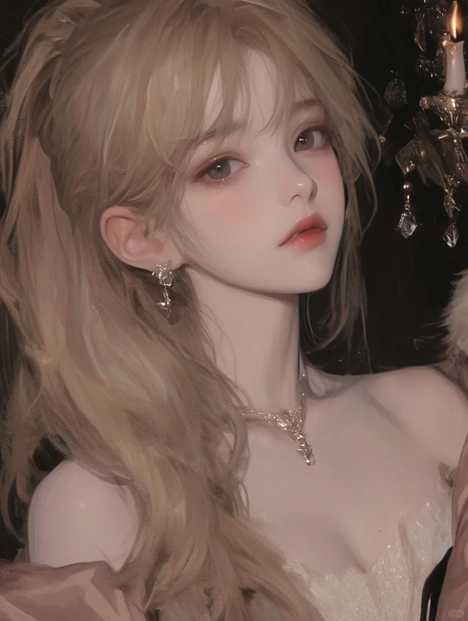 AI跑图分享｜礼服金发女