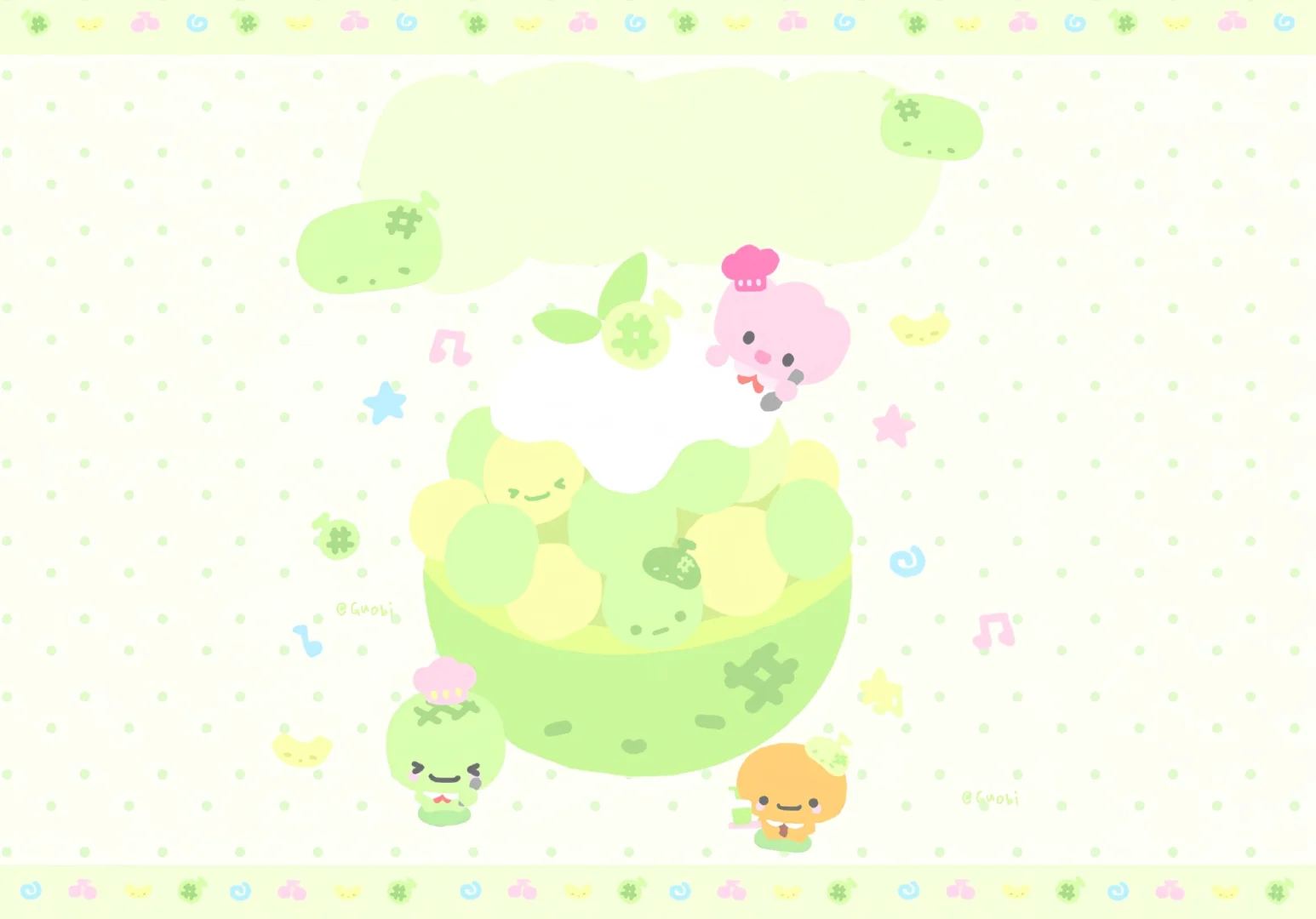 一组超可爱的 iPad+电脑壁纸