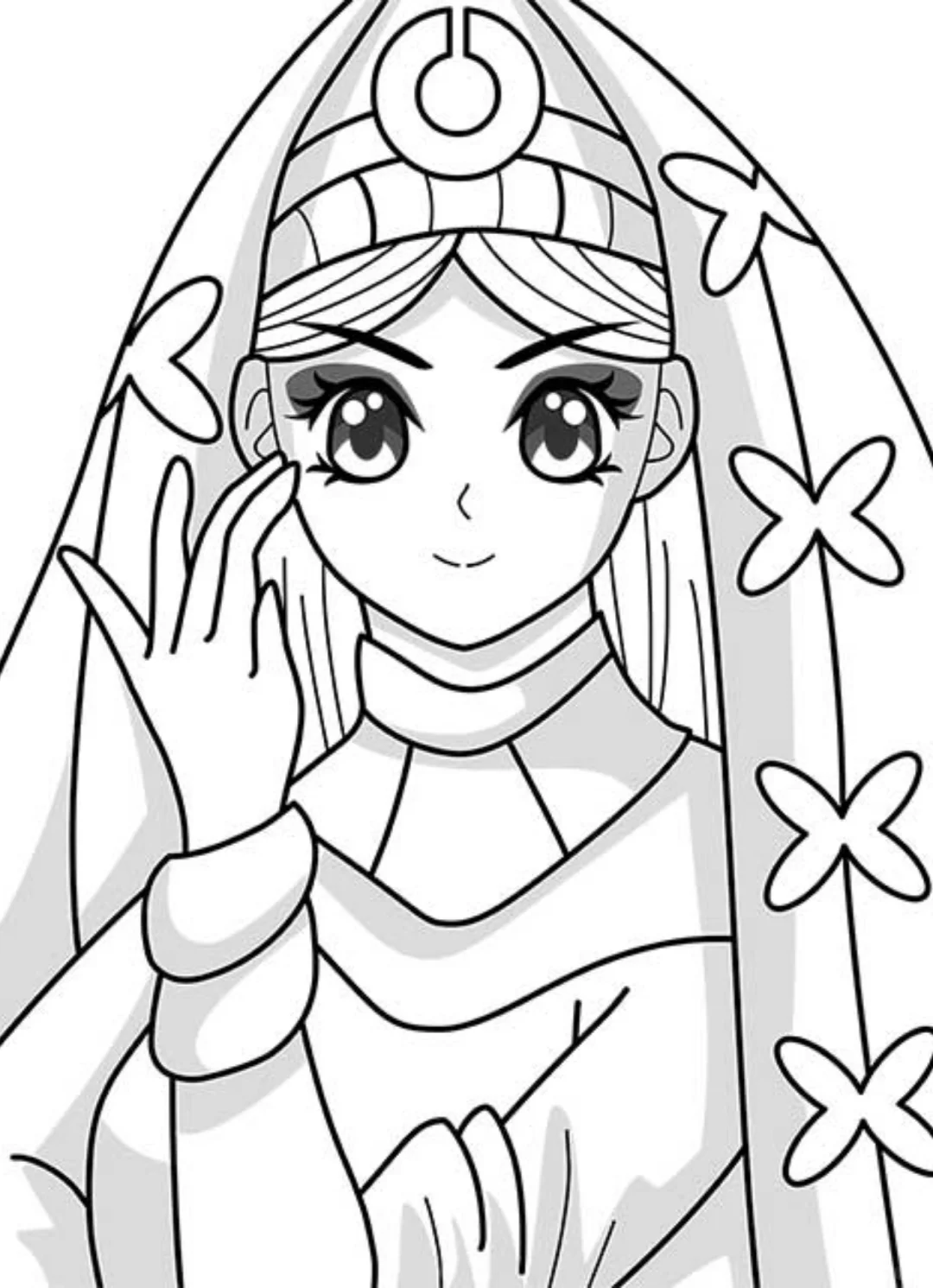 简笔画-美女系列2