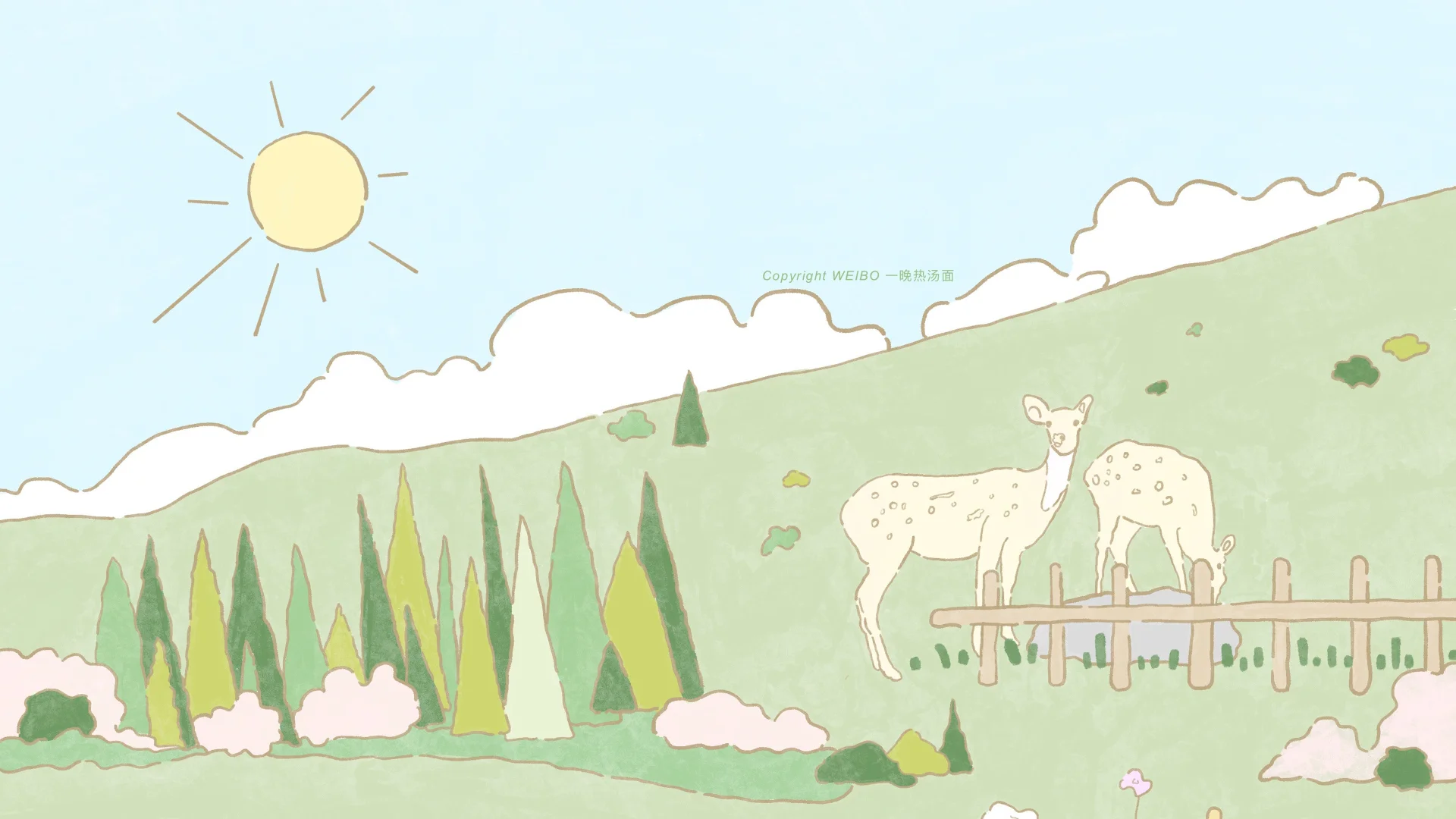 𝙎𝙝𝙖𝙧𝙚 🌟治愈系卡通iPad壁纸