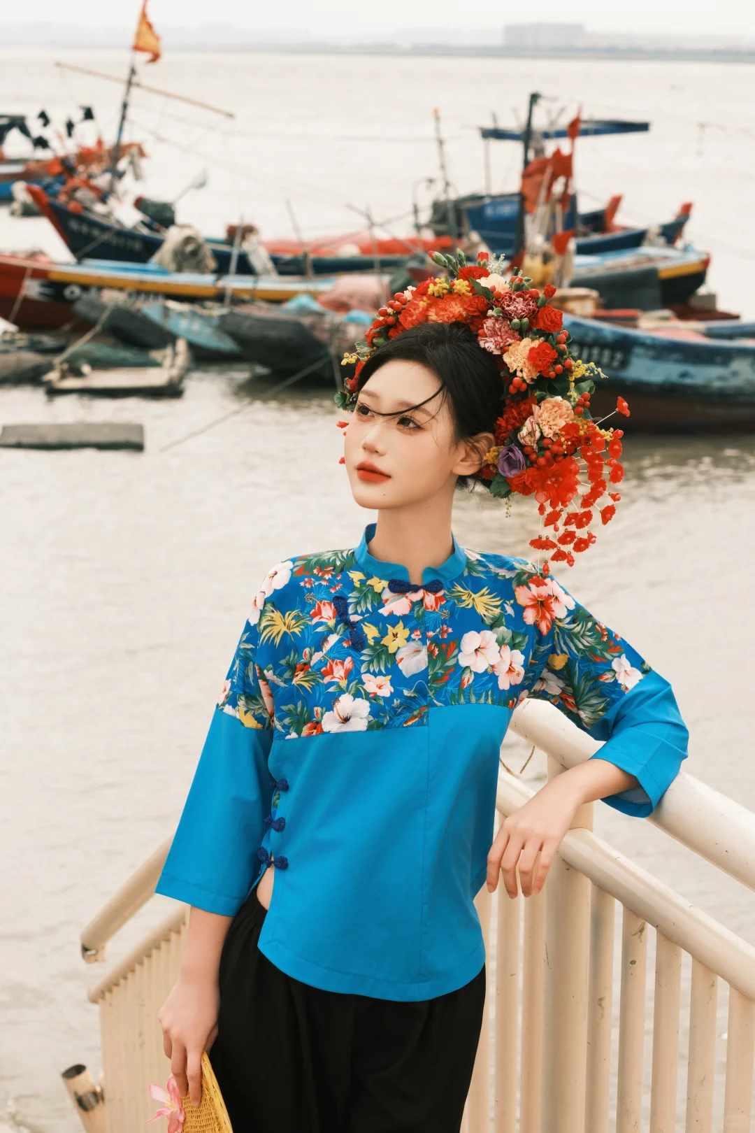 泉州簪花新品🌺传统渔女服＋真花才出片！