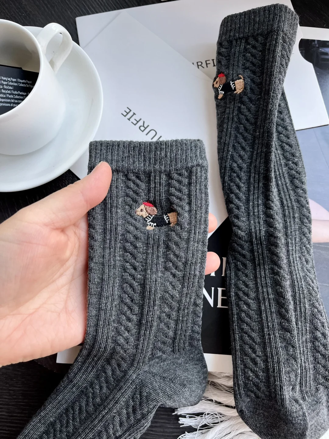 简约高级感｜烟灰色无骨袜承包秋冬ins风穿搭