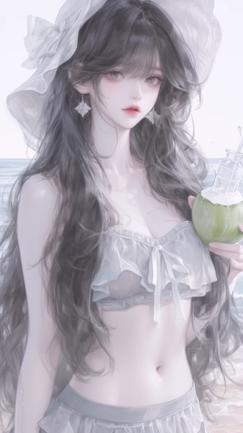 夏天的尾巴海边