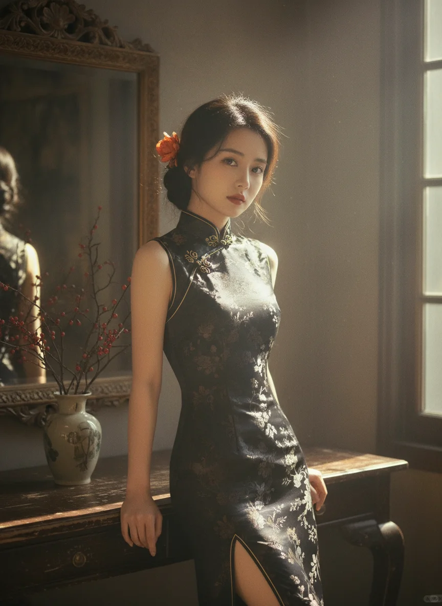用AI零成本体验旗袍写真！这才是民国大小姐