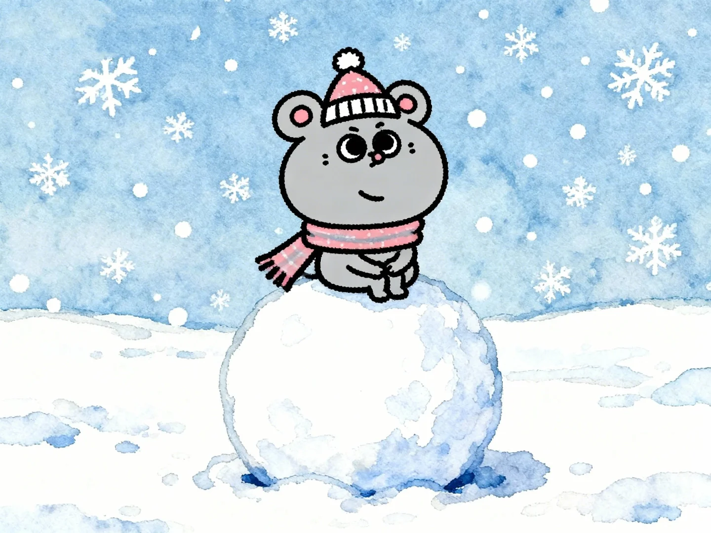 大鼠⛄️快乐雪天生活❄️平板壁纸