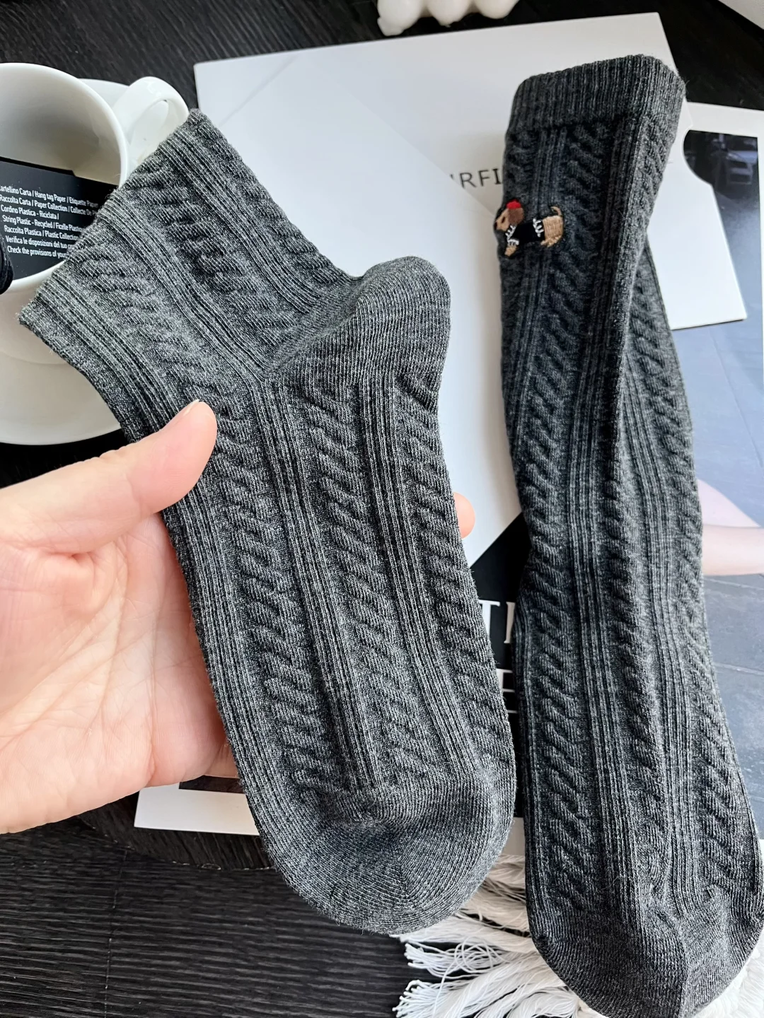 简约高级感｜烟灰色无骨袜承包秋冬ins风穿搭