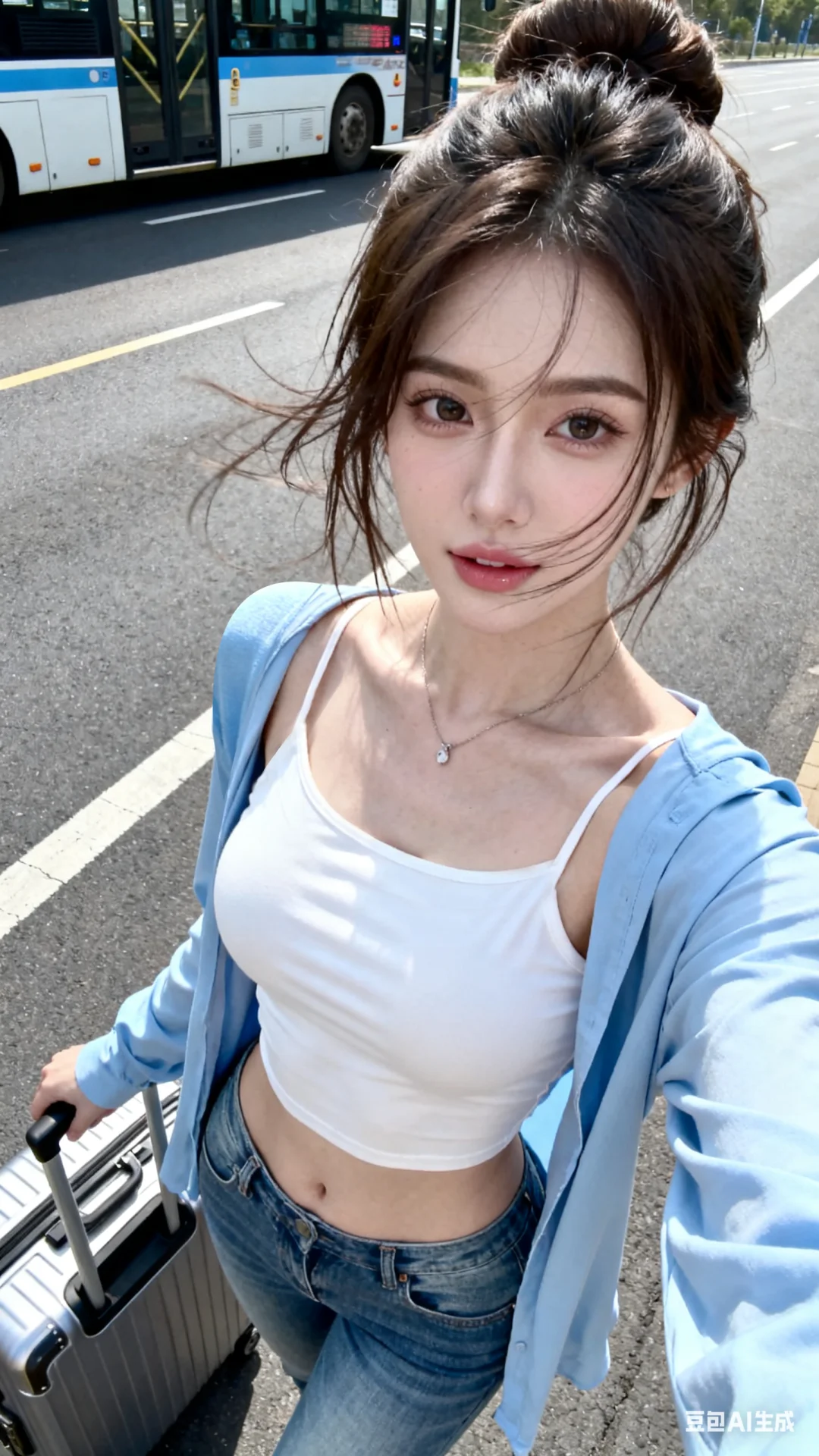 AI模拟旅行自拍