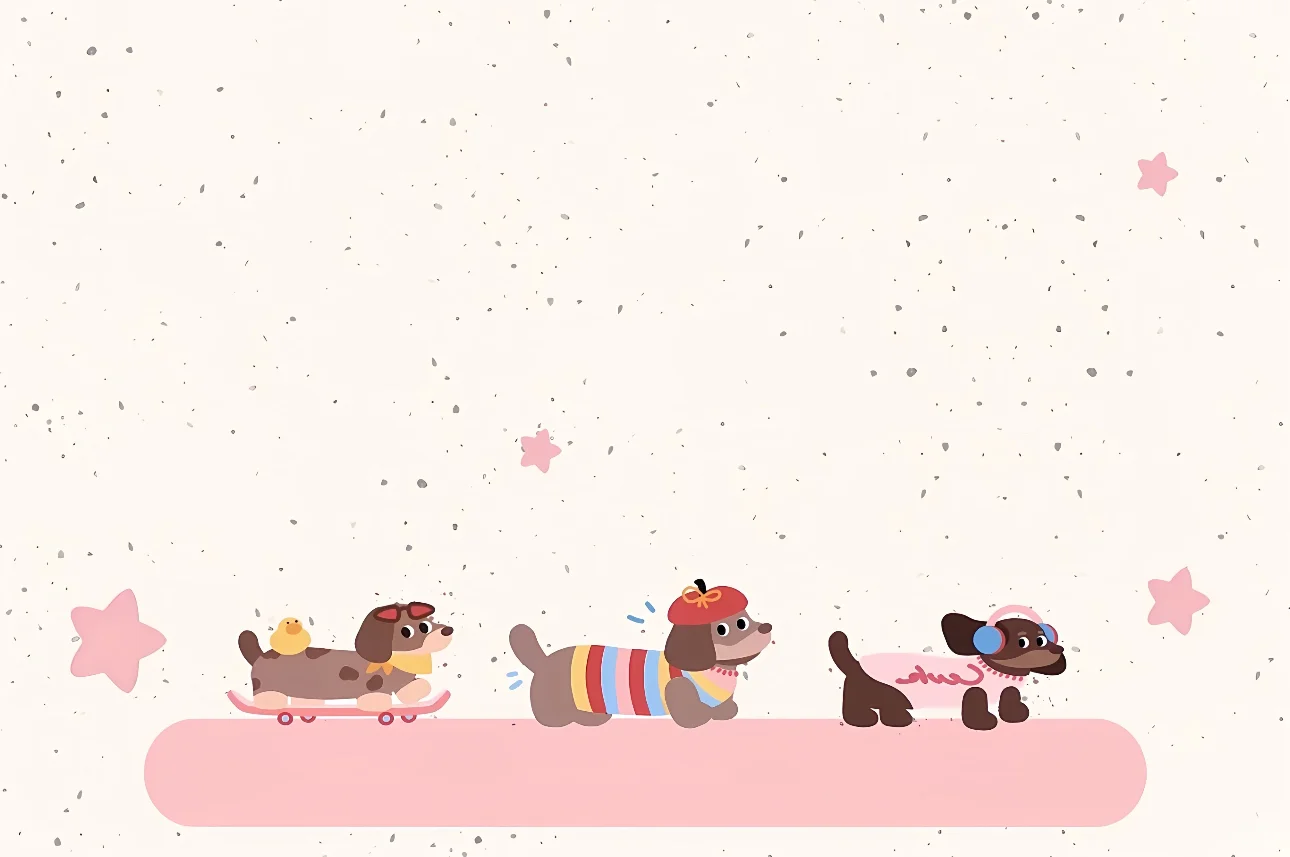 腊肠狗|电脑ipad壁纸套图✨