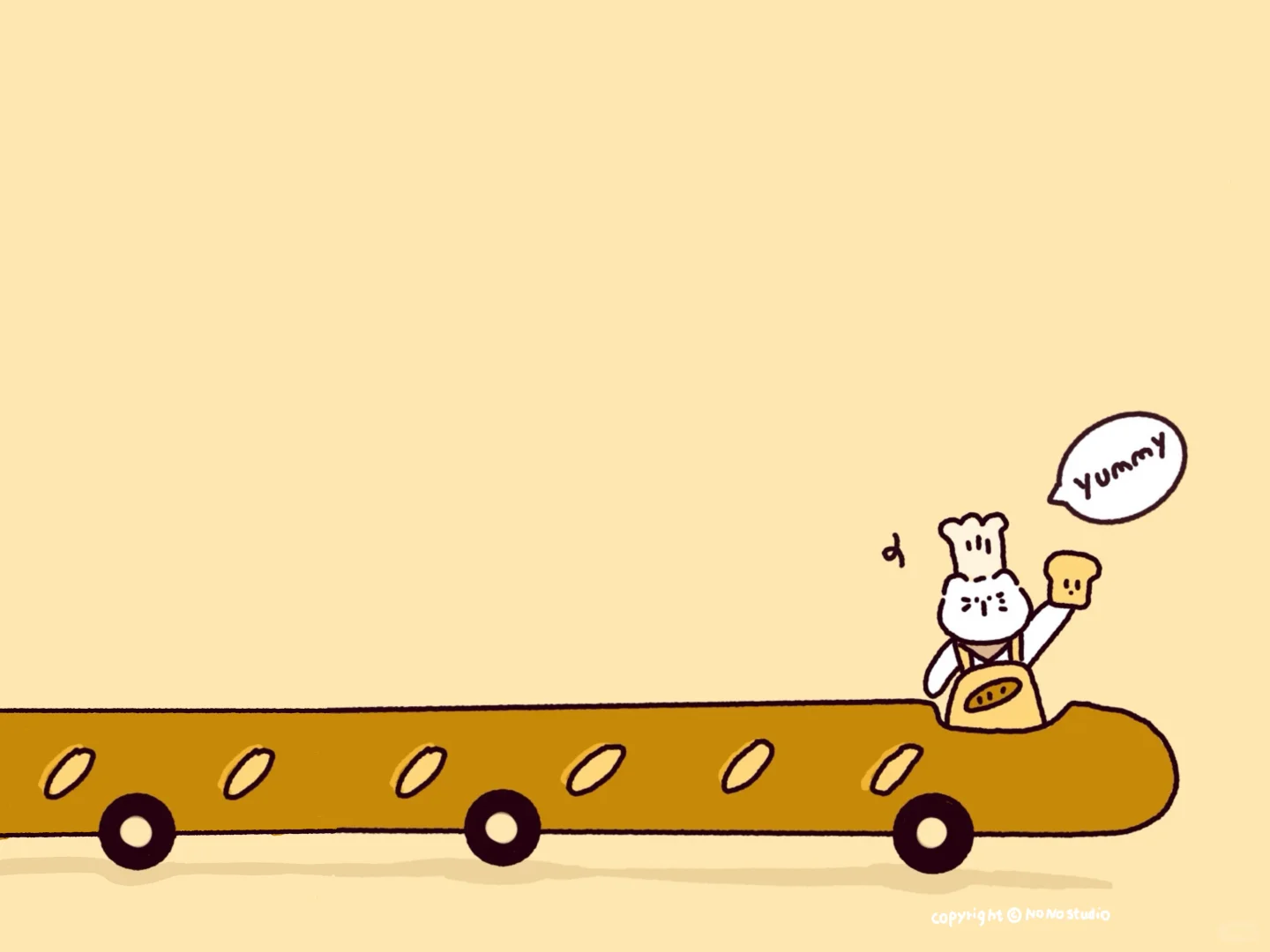 iPad壁纸｜“香软小面包出炉啦”🥐