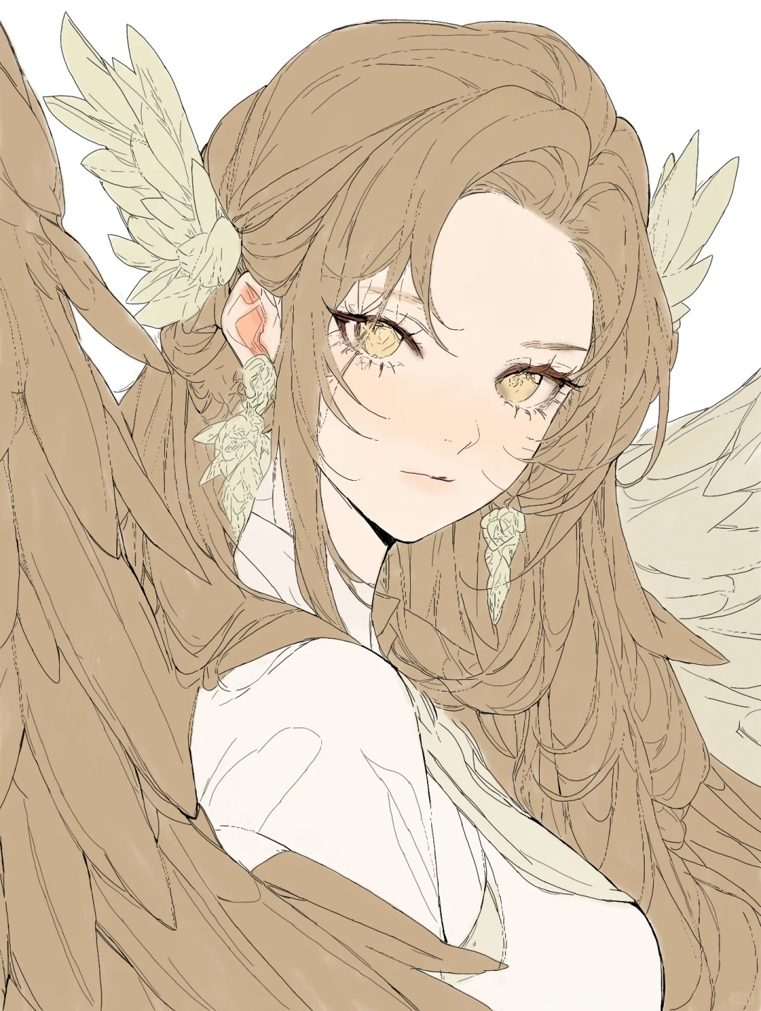 线稿加填色—天使