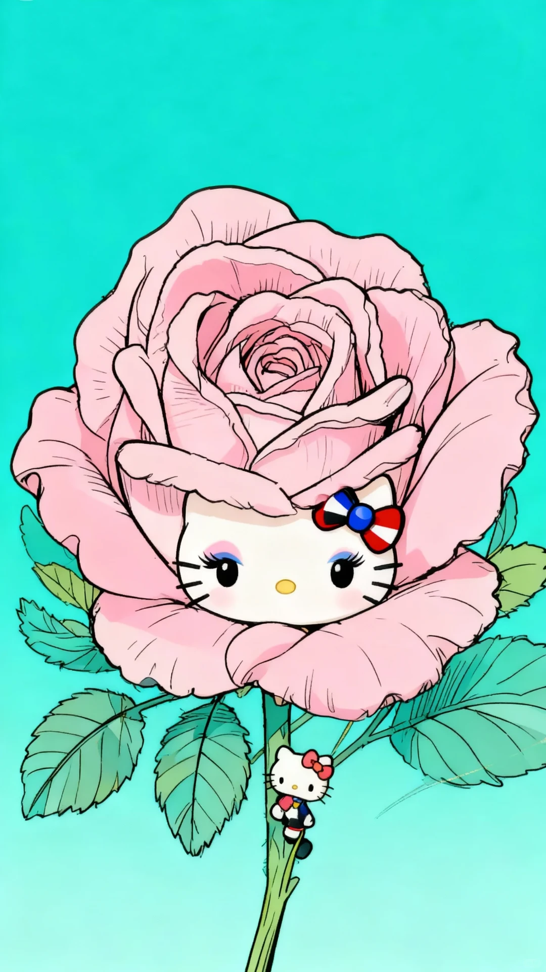 粉玫瑰kitty｜美少女壁纸