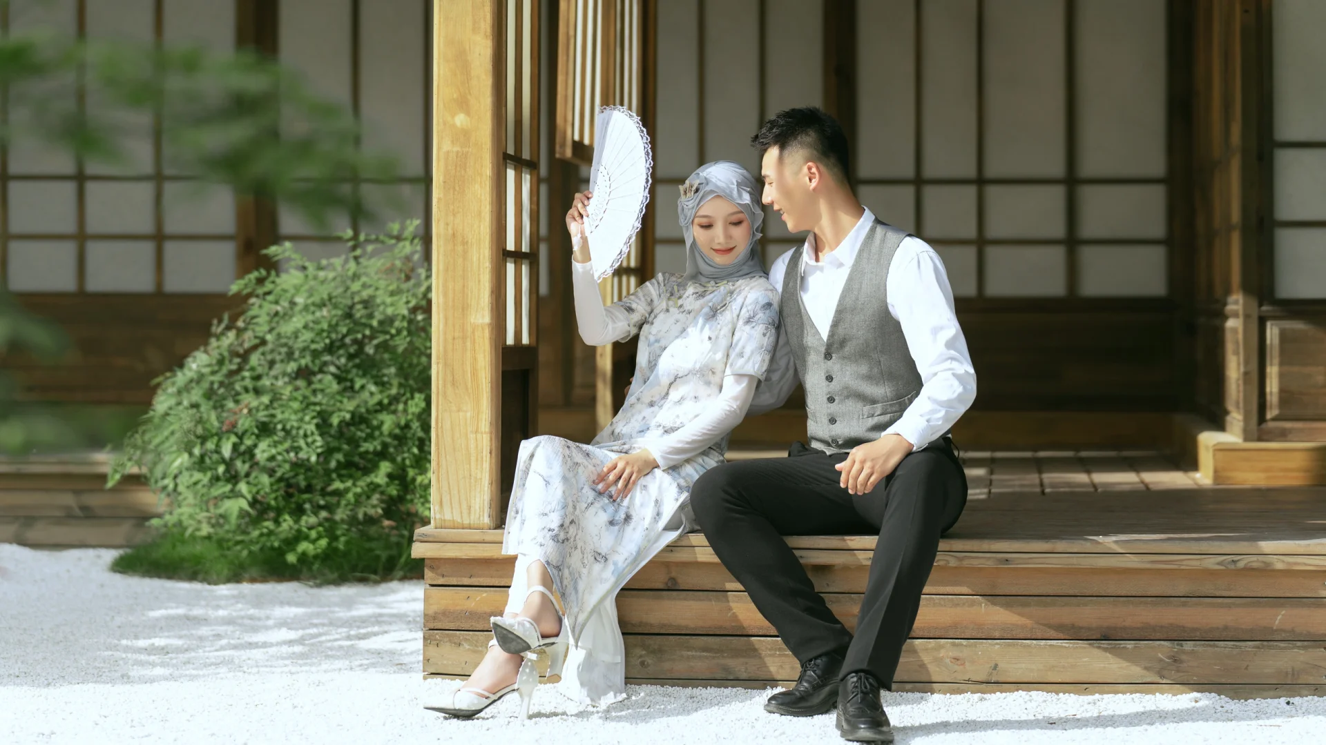 旗袍中式婚纱照