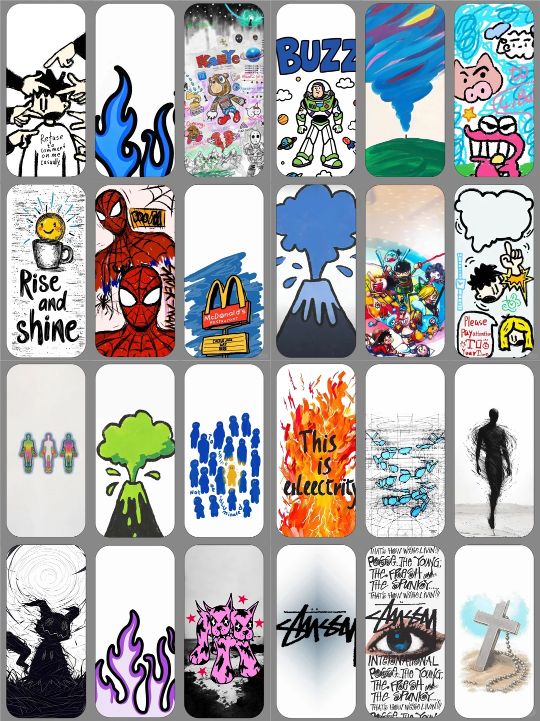 小众涂鸦美式壁纸肯定有你喜欢的