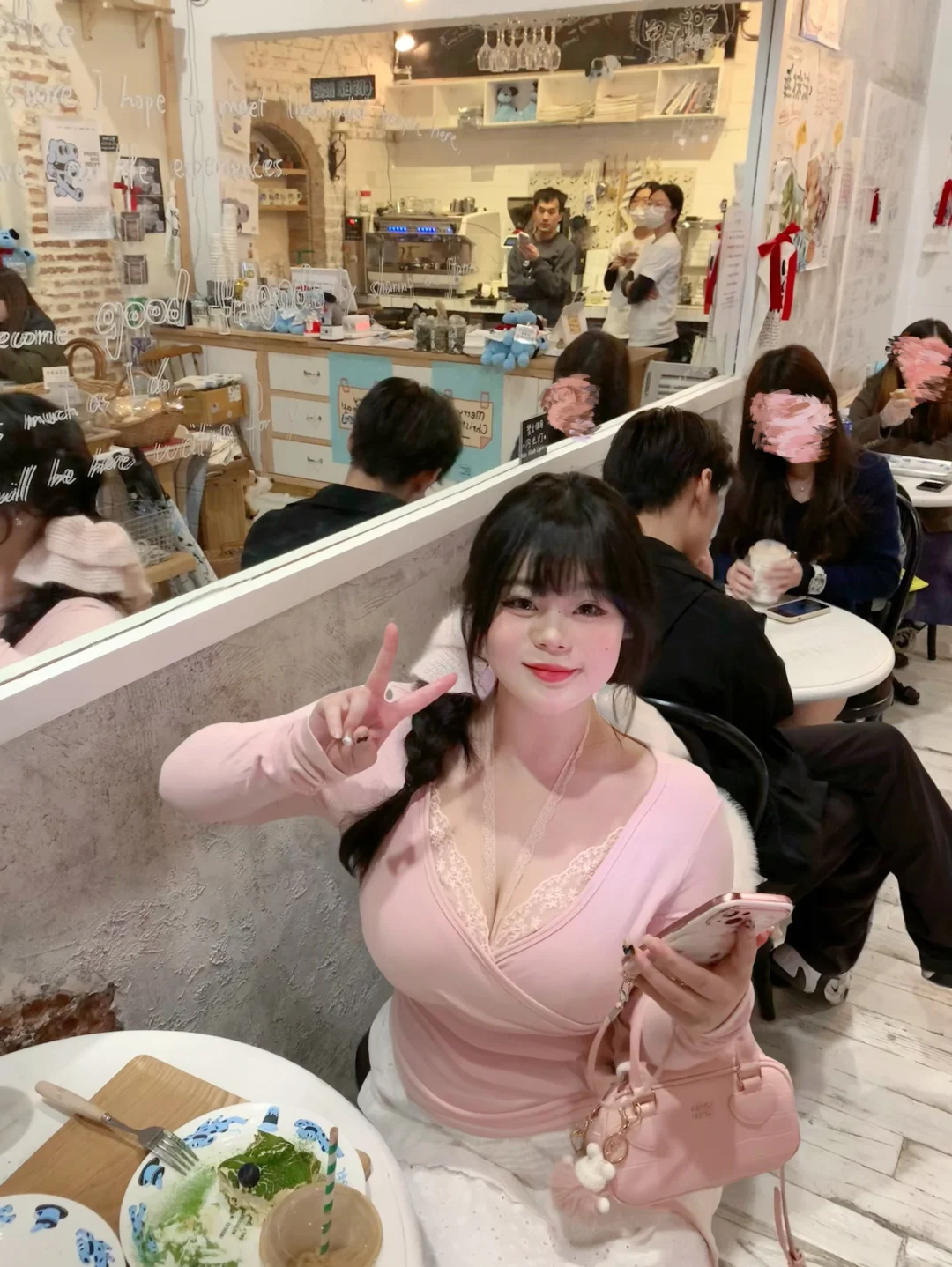 【ootd】150斤真胖女孩的粉色韩系穿搭