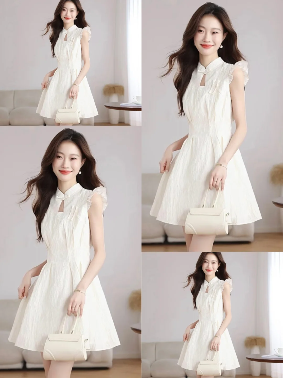 民国甜妹即视感🥰！哥弟这件白旗袍裙美哭