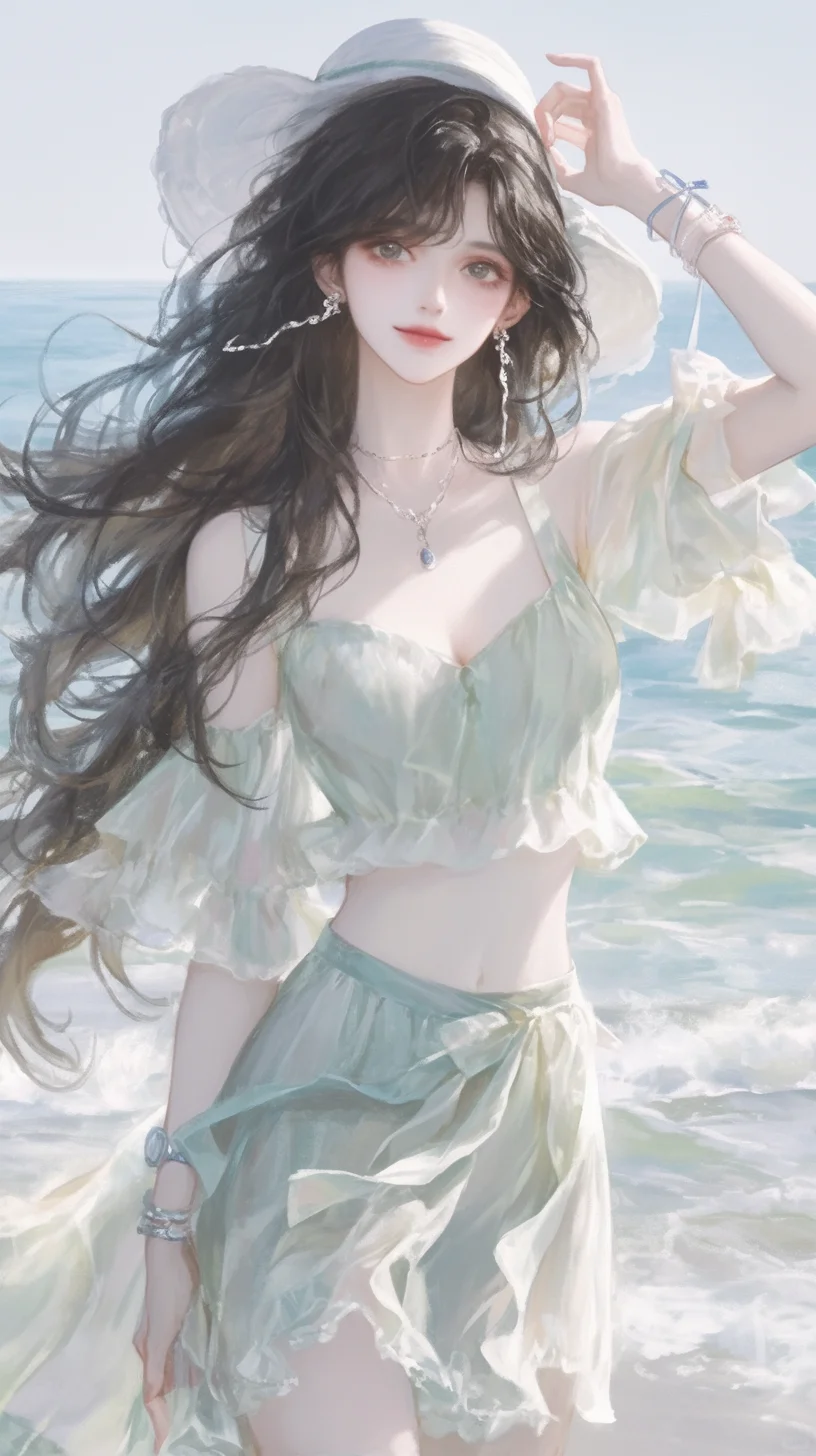 夏天的尾巴海边