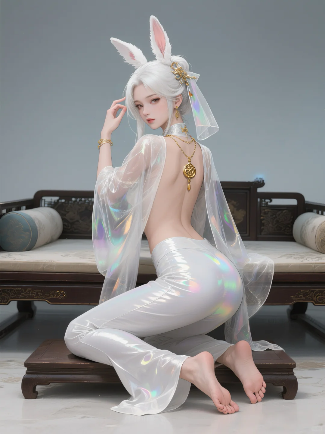 白兔，国风·AIGC绘画参考