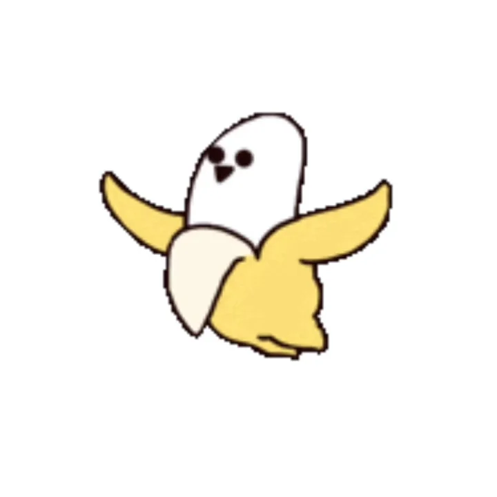 敲可爱の会动的香蕉表情包｜蕉蕉emo了