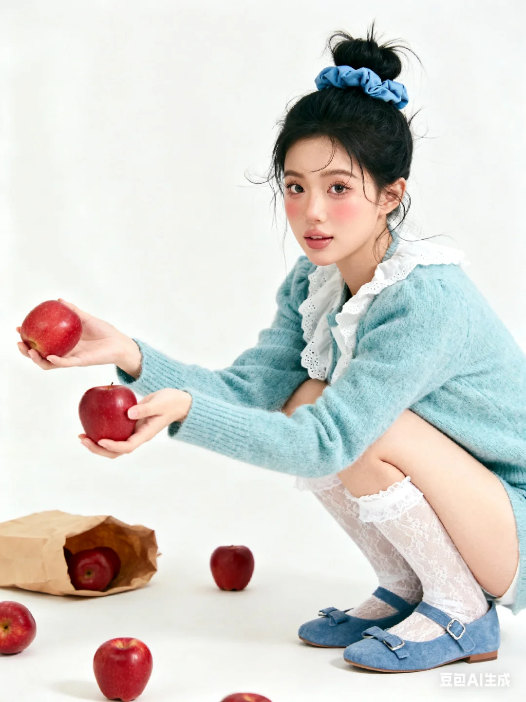 🍎苹果女孩写真(分享豆包关键词指令)