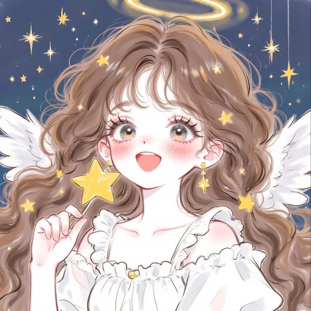 “愿每个女孩都是闪闪发光的天使少女💖”