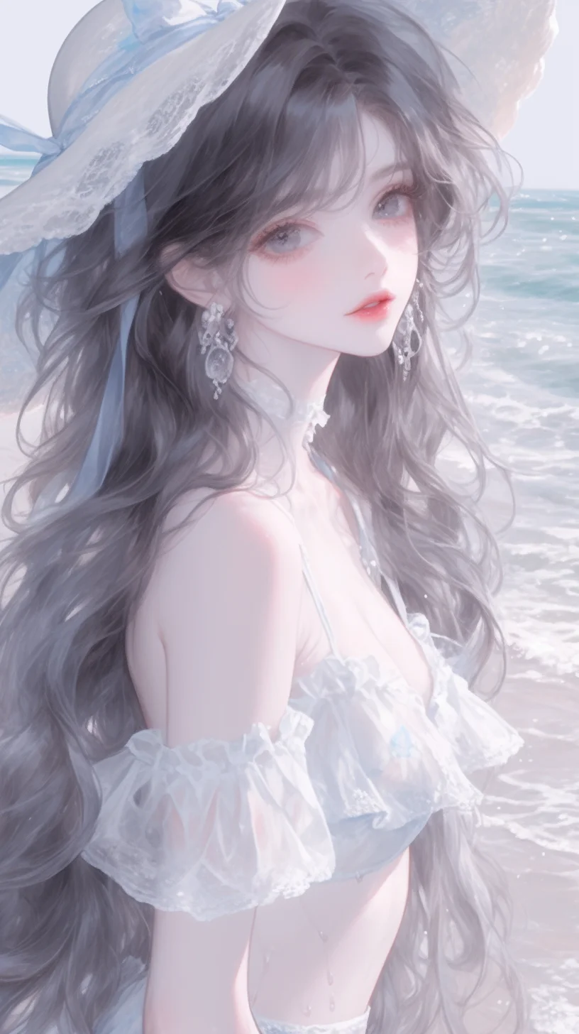 夏天的尾巴海边