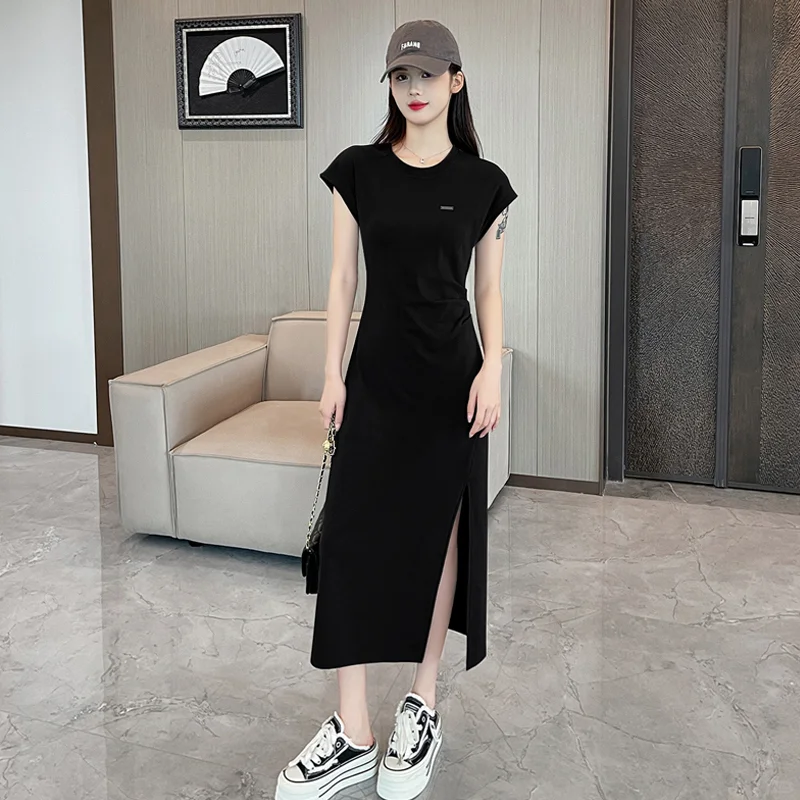 气质休闲女夏202新款轻奢高级感修身t恤