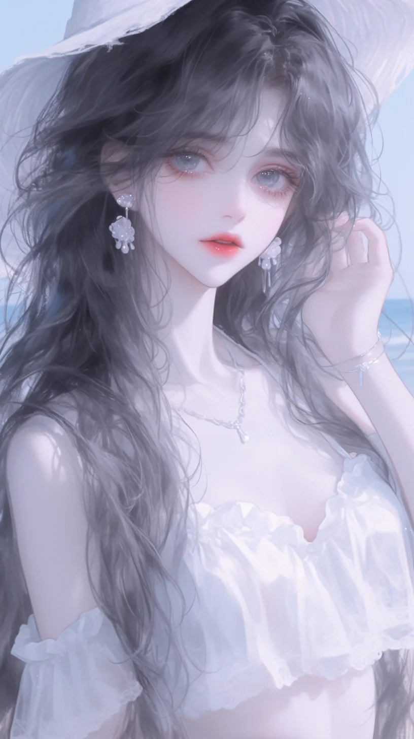 夏天的尾巴海边