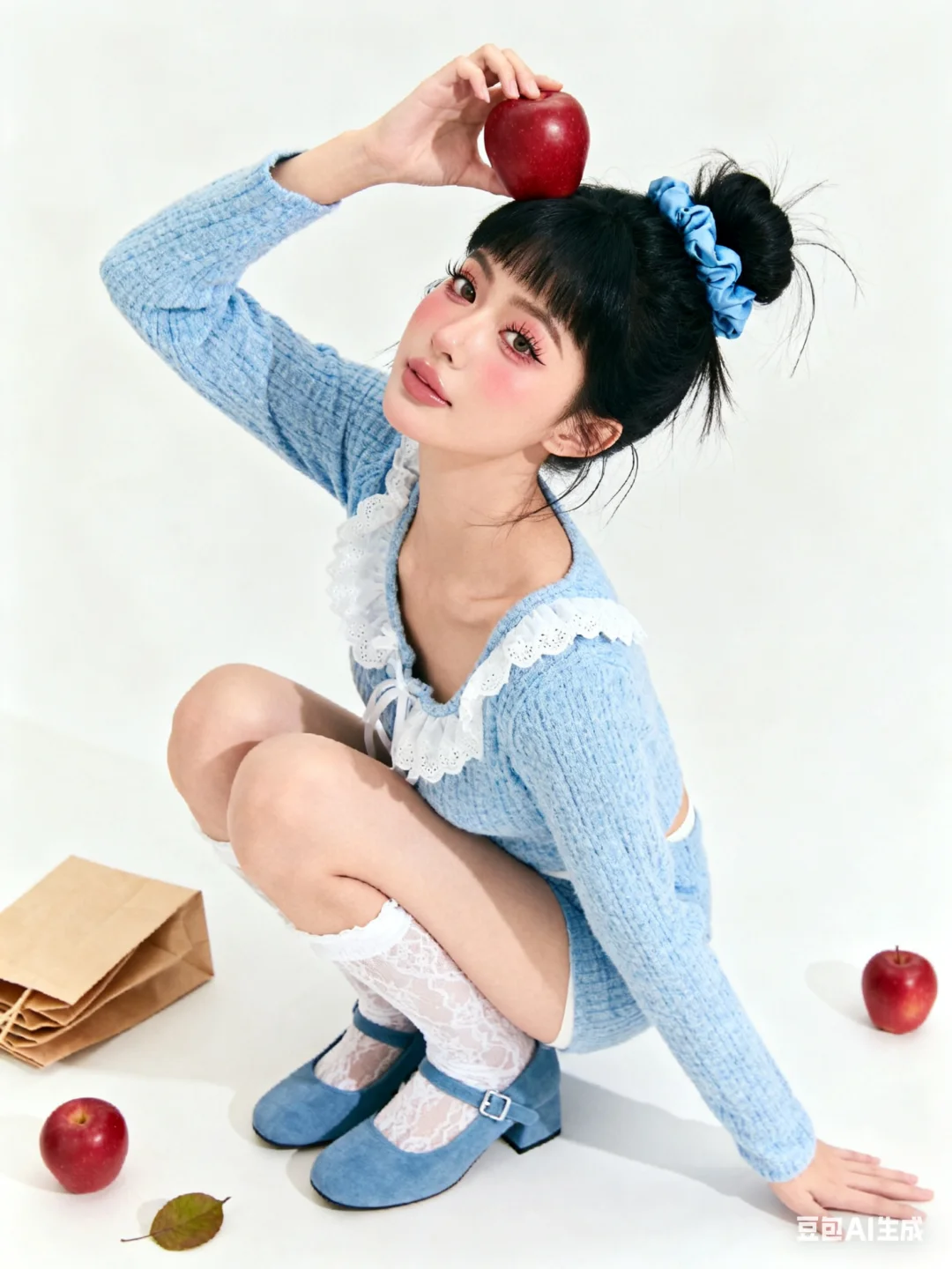 🍎苹果女孩写真(分享豆包关键词指令)