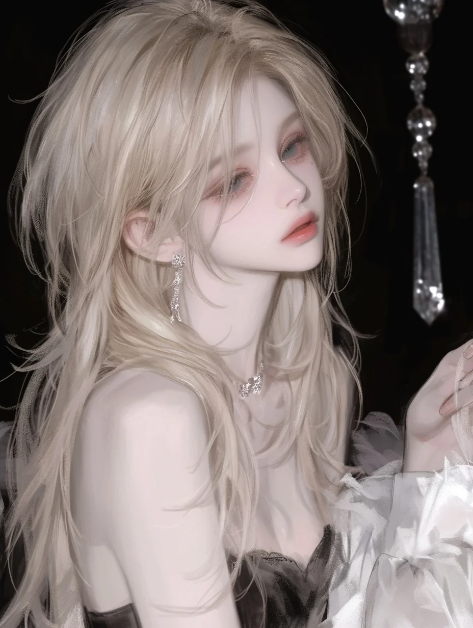 AI跑图分享｜礼服金发女