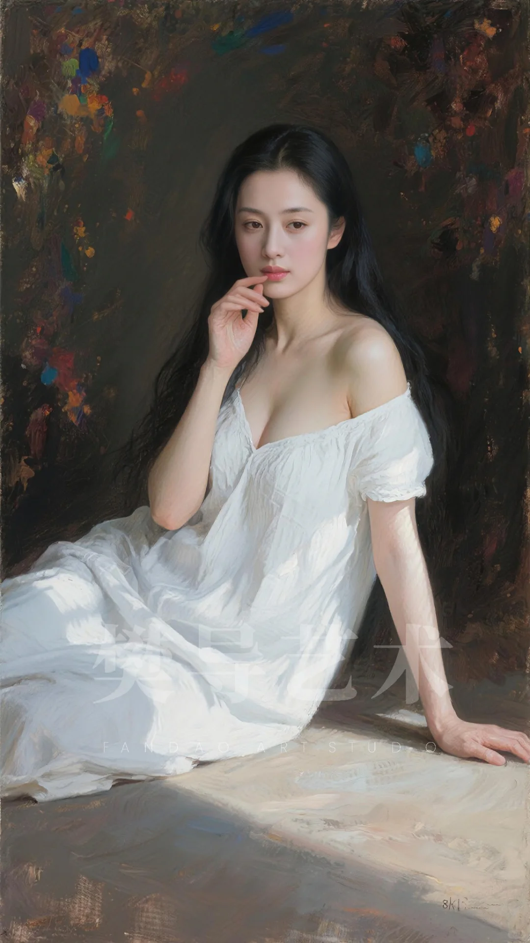 AI油画习作《性感与抽象》