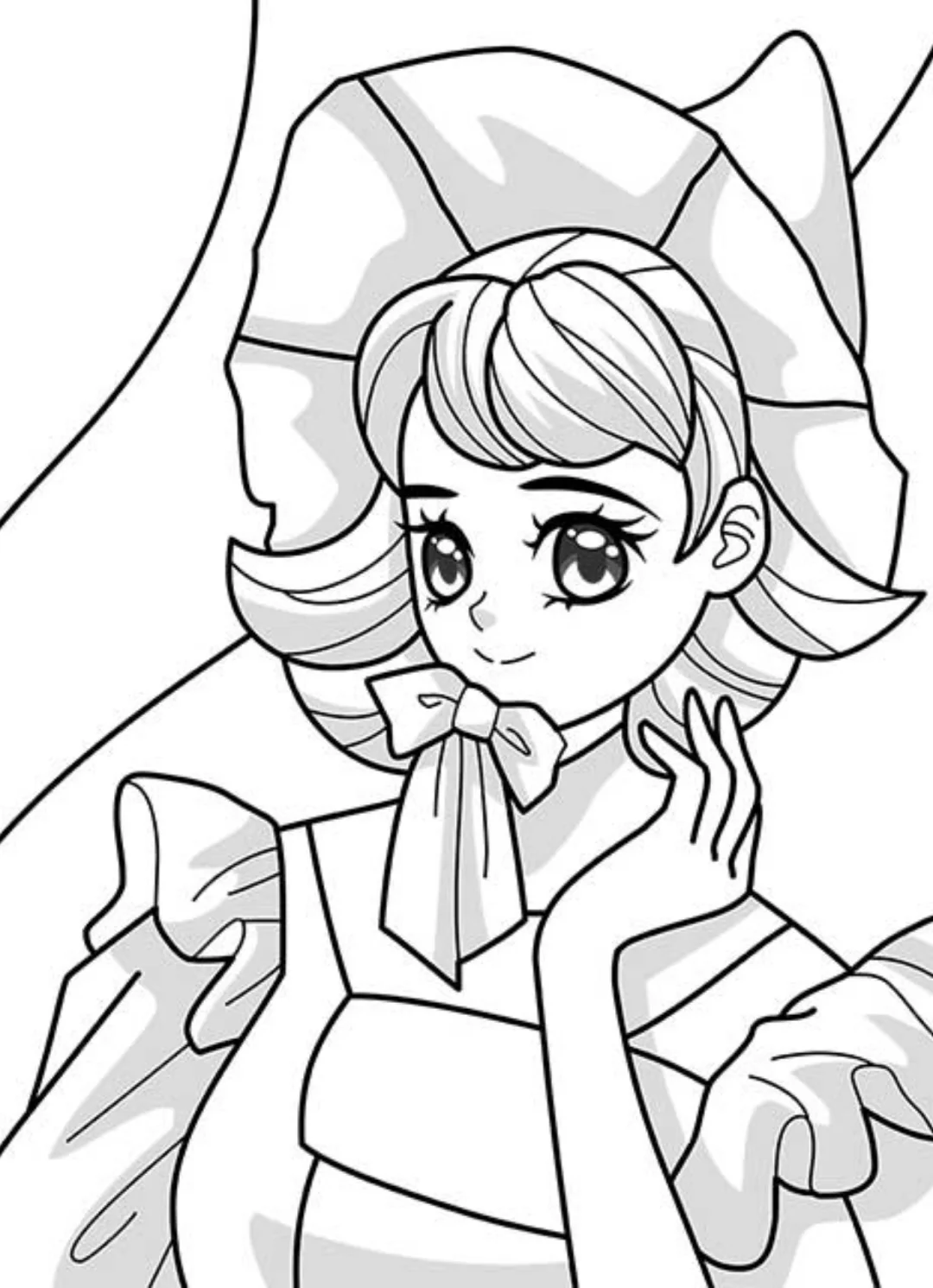 简笔画-美女系列2