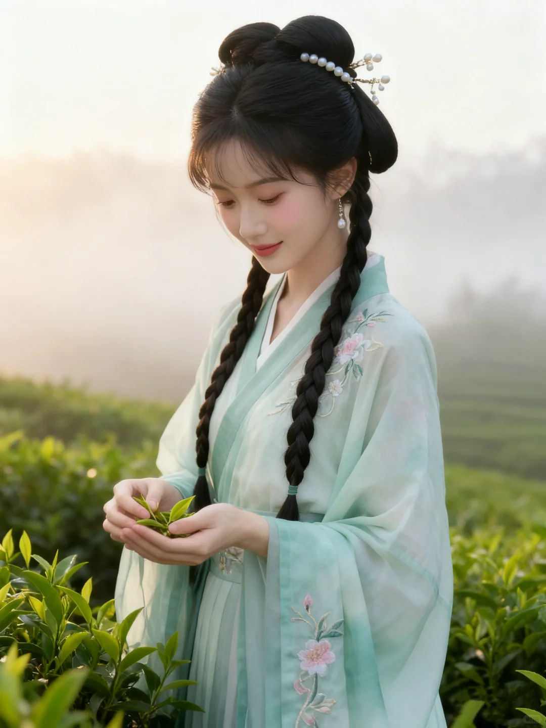 1分钟get同款茶园采茶少女写真～（附口令）