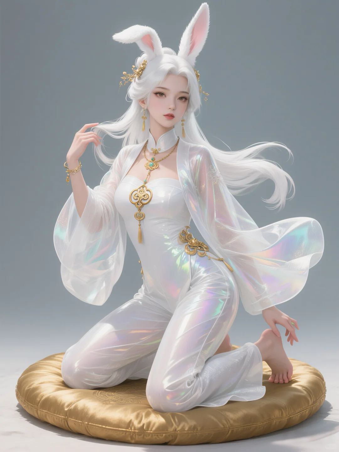 白兔，国风·AIGC绘画参考