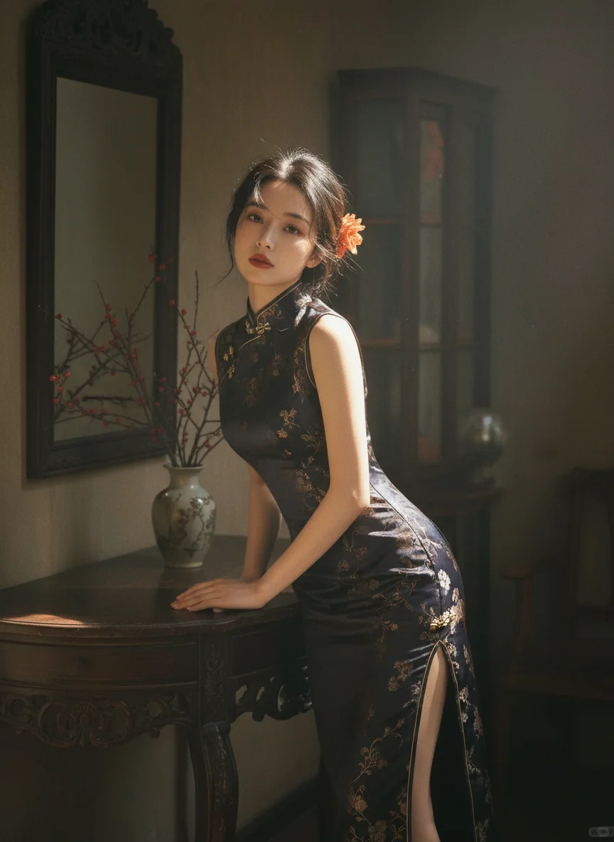 用AI零成本体验旗袍写真！这才是民国大小姐