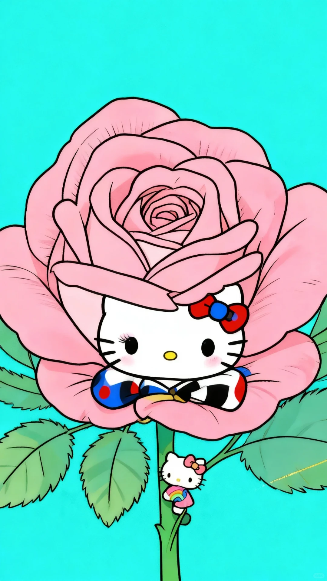 粉玫瑰kitty｜美少女壁纸