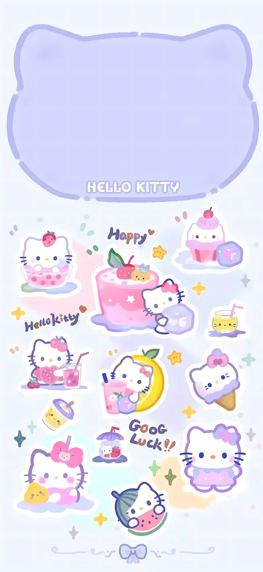 突然被这个壁纸治愈了！Hellokitty❤️