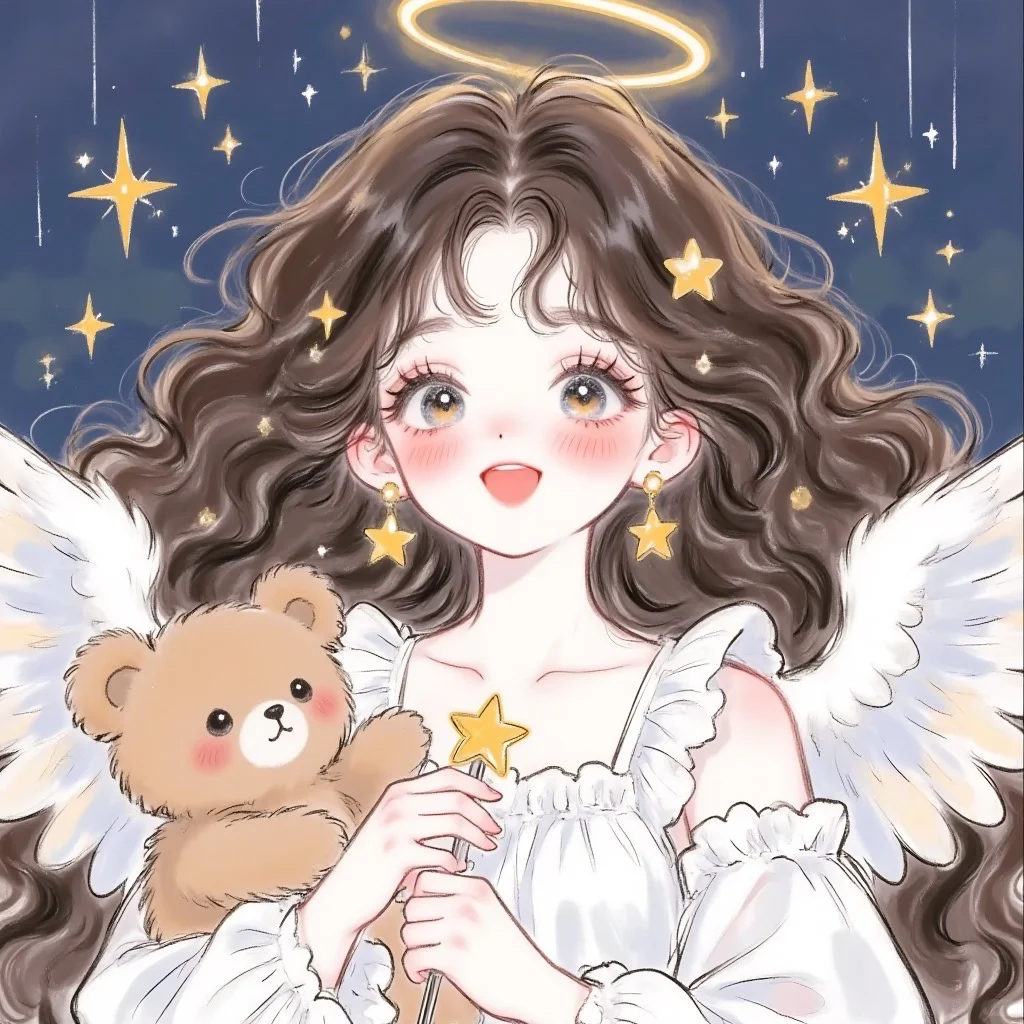 “愿每个女孩都是闪闪发光的天使少女💖”