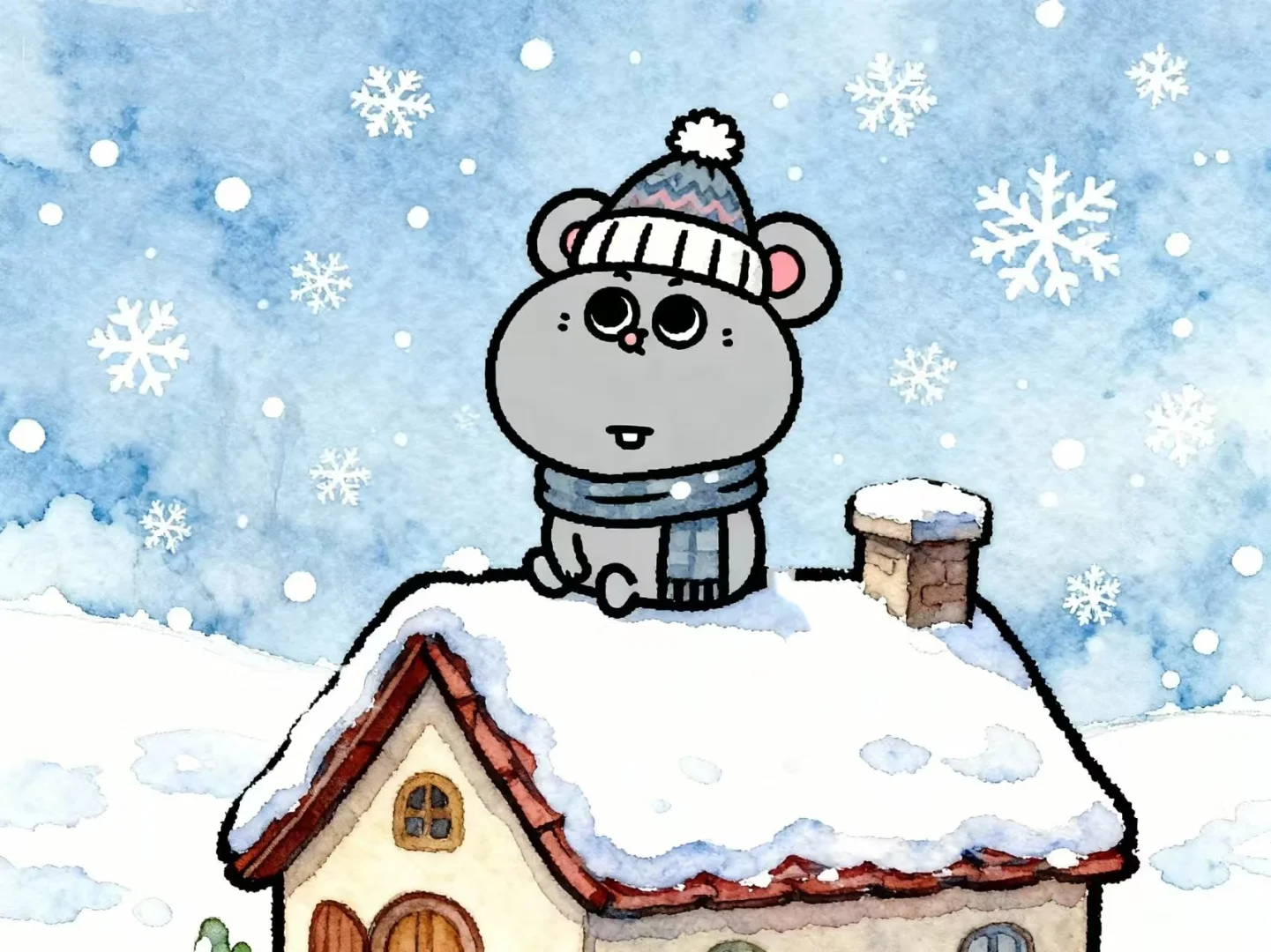 大鼠⛄️快乐雪天生活❄️平板壁纸