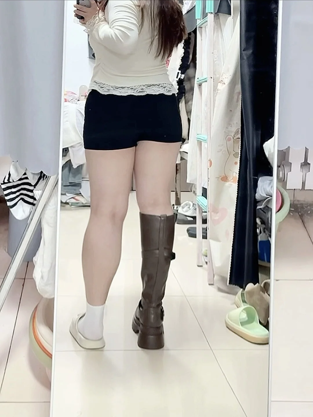 天呐‼️谁懂150斤粗腿穿长靴……穿上我哑了😭