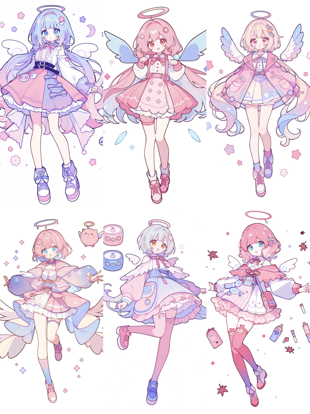 ai角色设计[211]粉彩天使